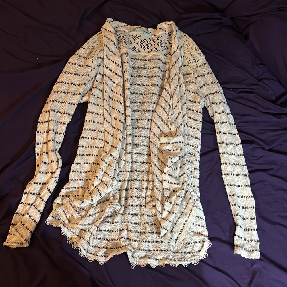 Long sleeve striped cardigan